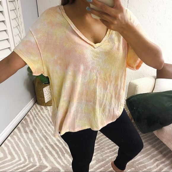 Free People We The Free All Mine Top Relaxed Berry Orange - Picture 4 of 13